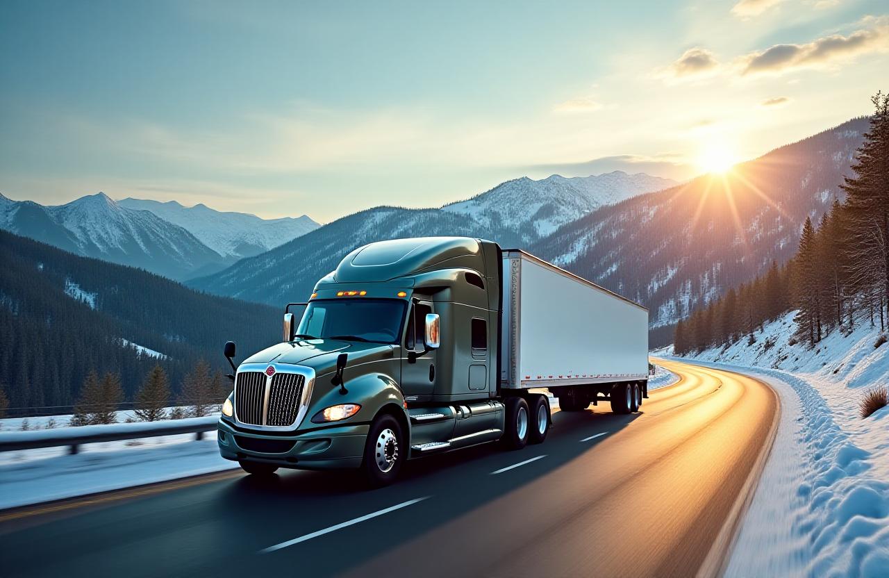 Yost Supply Chain Consulting LLC semi-truck navigating the Colorado Rockies
